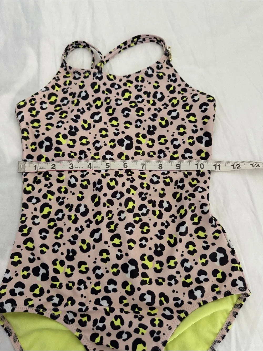 Neon Leopard Print One-Piece Swimsuit
